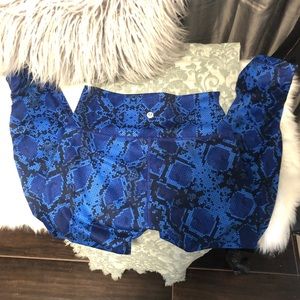 Blue snakeskin Lulu Leggings